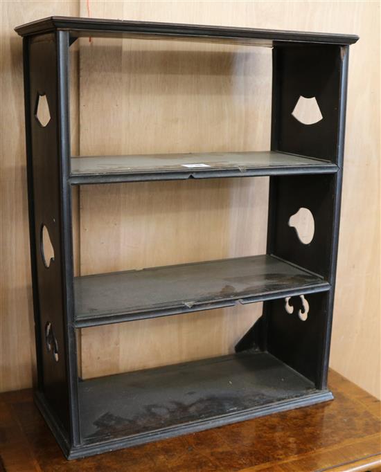 A Chinese hongmu bookshelf H.65cm